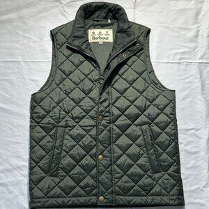 Barbour Men’s Lightweight Puffer Vest in Olive- Size Medium